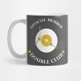 The "Double Club" - White Text Mug